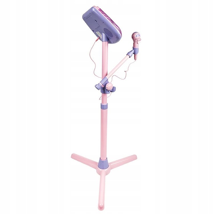 ZESTAW KARAOKE DLA DZIECI ODTWARZACZ MP3 MIKROFON STATYW NN KSET