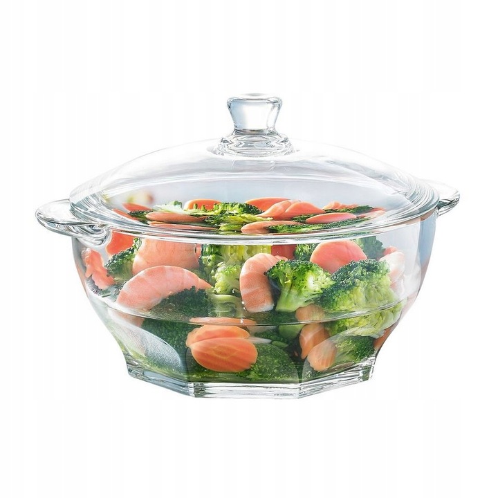 Waza przezroczysta z pokrywką Granity 2,5 l LUMINA