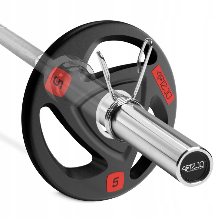 GRYF OLIMPIJSKI PROSTY STALOWY CHROMOWANY SZTANGA DO TRENINGU 220 cm 50 mm