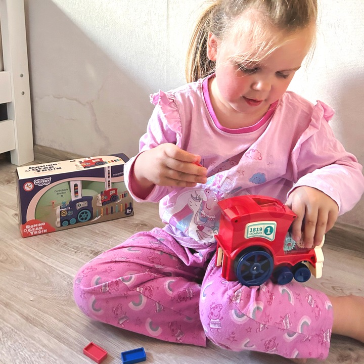 ELEKTRYCZNA CIUCHCIA LOKOMOTYWA DO KLOCKÓW DOMINO INTERAKTYWNA WOOPIE