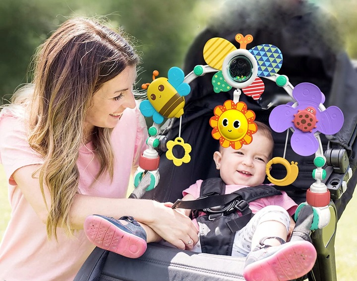 PAŁĄK ŁUK ZAWIESZKA SENSORYCZNA GRZECHOTKA ŁÓŻECZKA WÓZKA FOTELIKA GRYZAKI