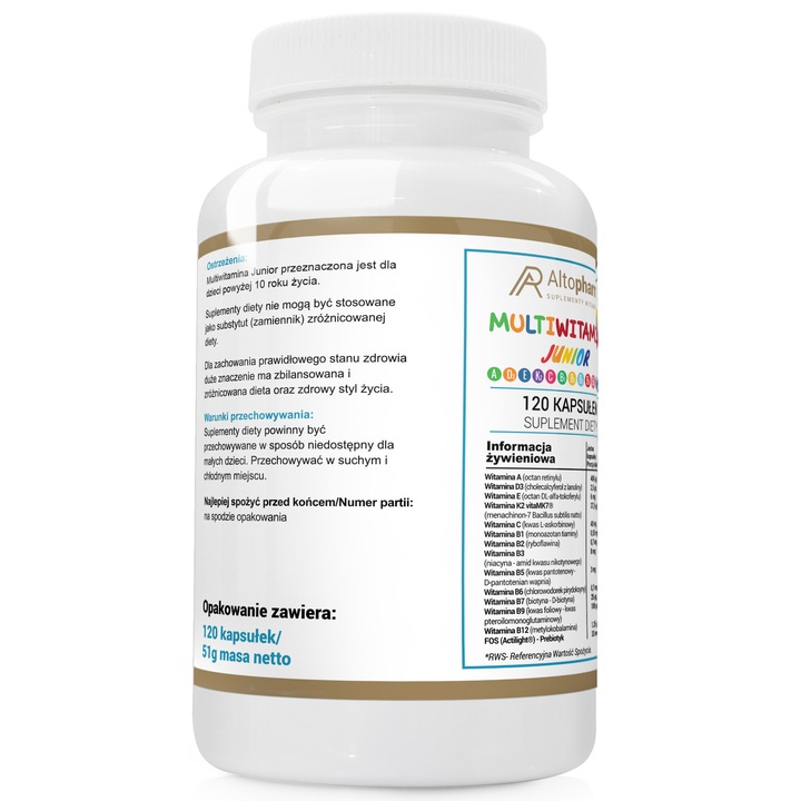 Multiwitamina JUNIOR witaminy dla dzieci 120k