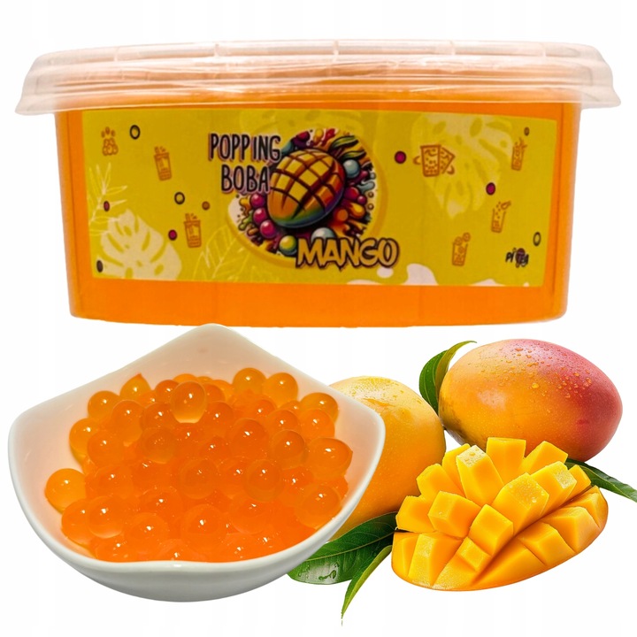 MIX I Zestaw do Bubble Tea KULKI + ŻELKI 4x450g Kiwi Arbuz Mango Liczi
