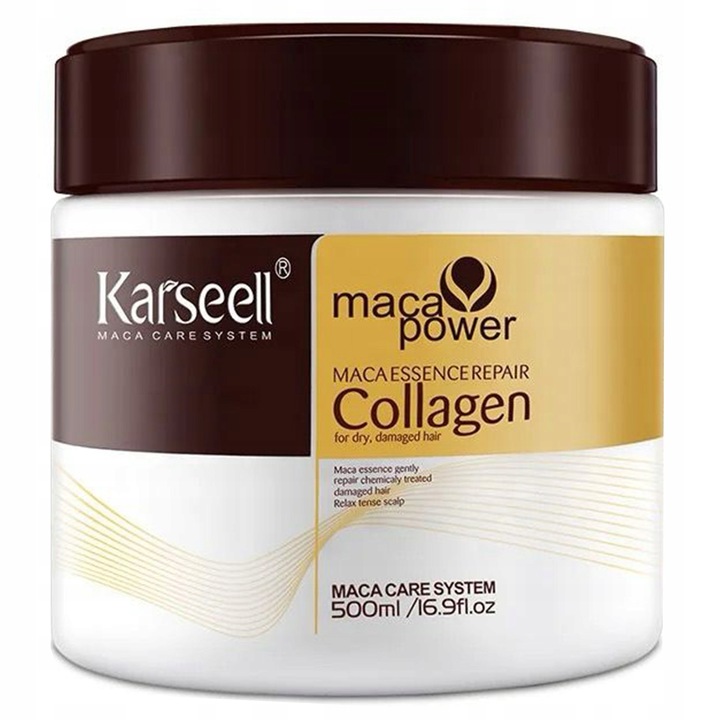 ORYGINALNA maska do włosów Karseell collagen hair mask maca kolagen 500 ml