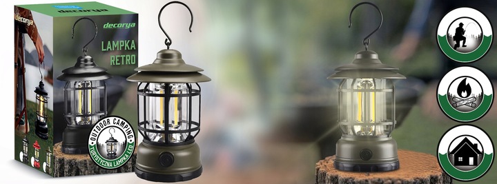 LAMPA LAMPKA LED TURYSTYCZNA AKUMULATOR KEMPINGOWA DO NAMIOTU ŁADOWANA USB