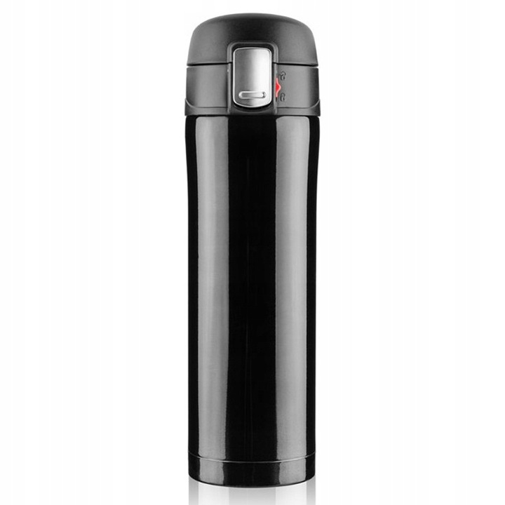 KUBEK TERMICZNY TERMOS NA KAWĘ HERBATĘ DO SAMOCHODU 440 ml PREZENT CZARNY