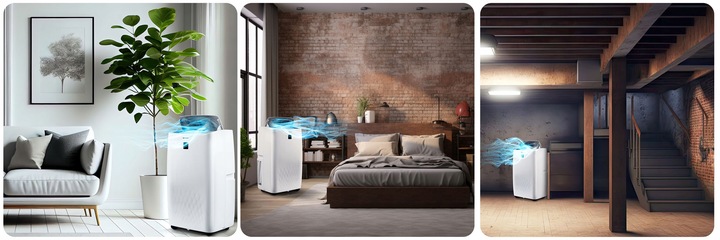 Klimatyzator przenośny z funkcją grzania 4kW OSUSZACZ 34l/24h WiFi BD-581