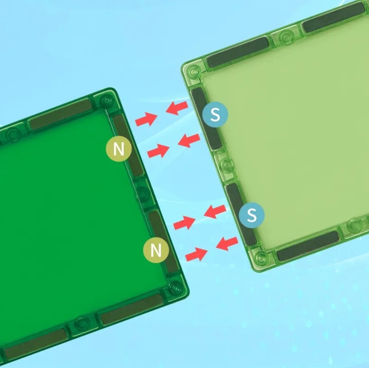 Klocki Magnetyczne Kreatywne Magnetic Tiles Konstrukcyjne Zoo 50 elementów