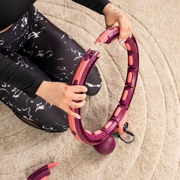 Hula hop z licznikiem obciążeniem odchudzające z wypustkami smart