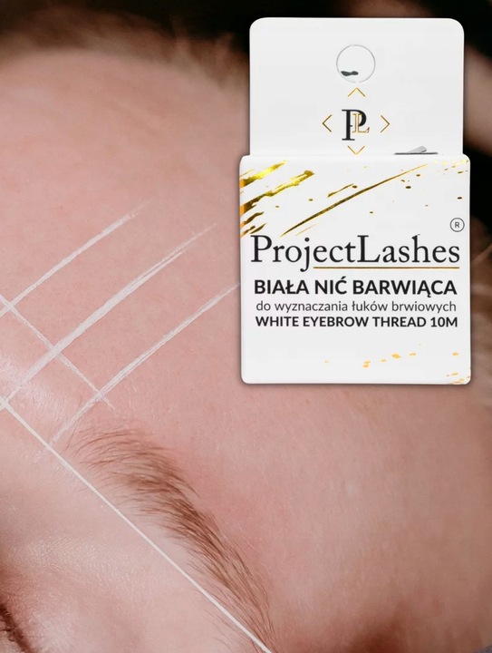 NIĆ DO GEOMETRII BRWI BARWIĄCA DO WYZNACZANIA ŁUKÓW ProjectLashes BIAŁA