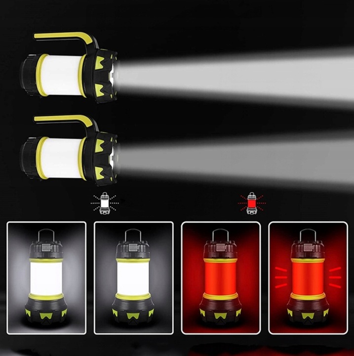 LATARKA LED KEMPINGOWA TURYSTYCZNA BIWAKOWA LAMPA PODRĘCZNA SZPERACZ