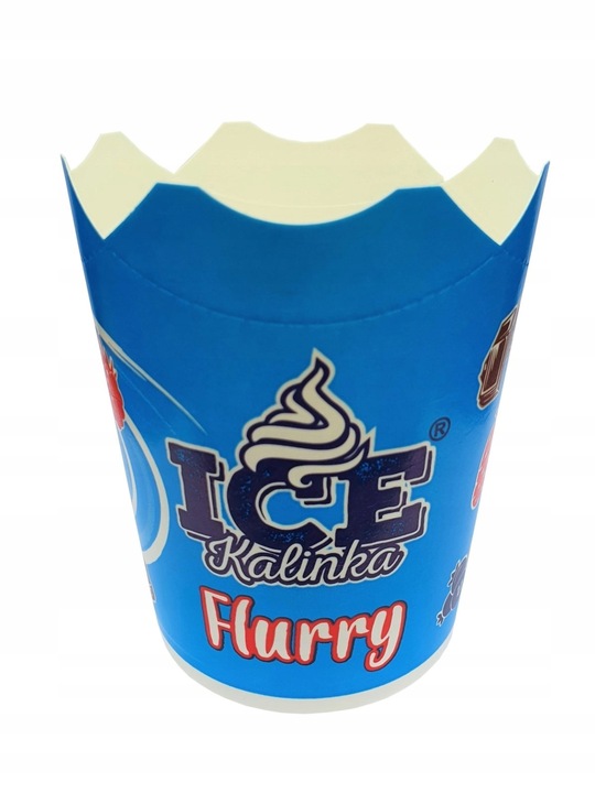 Kubki do lodów flurry, składane papierowe 200szt.