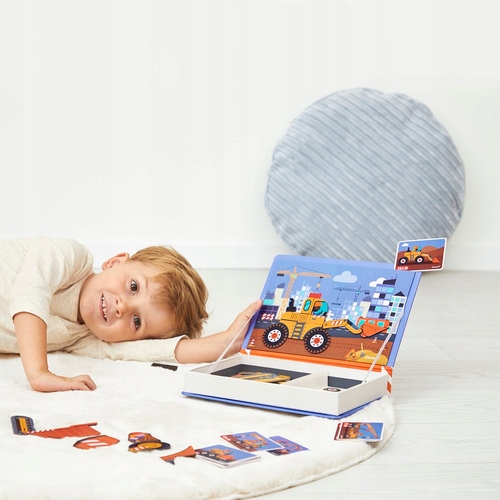 Magnetibook Plac budowy Janod 3+ układanka magnetyczna puzzle GRATIS MELI