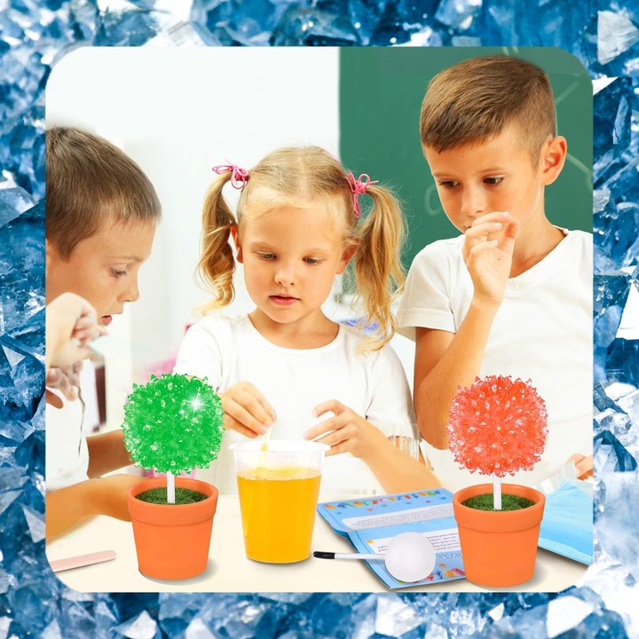 HODOWLA KRYSZTAŁÓW KRYSZTAŁY Eksperyment Edukacyjny 6 Drzewek Zestaw XXL