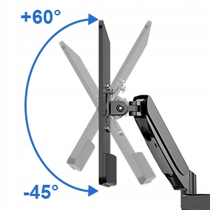 Podstawa obrotowa ze sprężyną gazową dla dwóch monitorów LCD 13-32 cale 9kg
