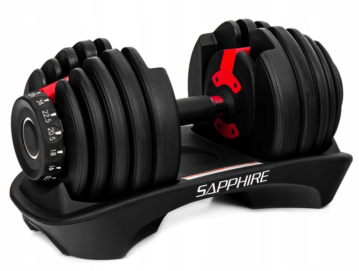 HANTEL REGULOWANY SAPPHIRE obciążenie 2,5KG - 24KG HANTLA 1x hantle SYSTEM