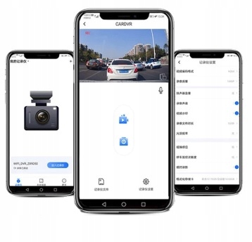 Wideorejestartor w lusterku z kamerą cofania samochodowa 2w1 WIF APLIKACJA