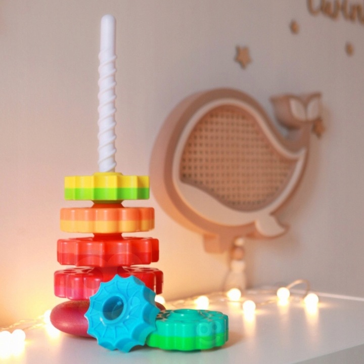 Edukacyjna Piramidka Zakręcona Wieża WOOPIE BABY