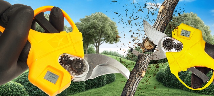 SEKATOR AKUMULATOROWY ELEKTRYCZNY NOŻYCE SEKATOR OGRODOWY MOCNY 2x 24V