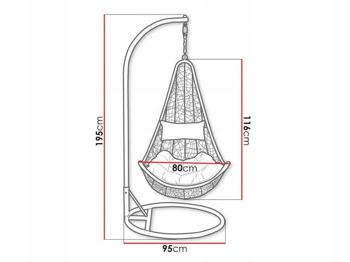 FOTEL WISZĄCY do ogrodu BOHO fotel ogrodowy