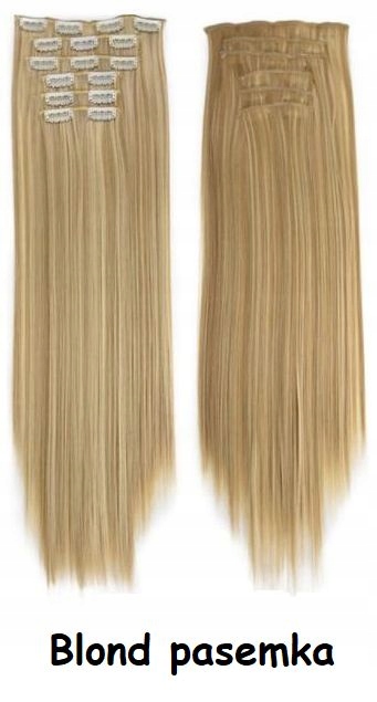 KOLORY różne CLIP IN 6 taśm doczepiane włosy pasemka 60cm jak NATURALNE
