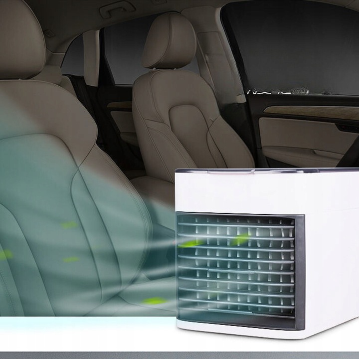 PRZENOŚNY MAŁY KLIMATYZER USB NA WODĘ i LÓD 3W1 KLIMATOR DO DOMU WENTYLATOR