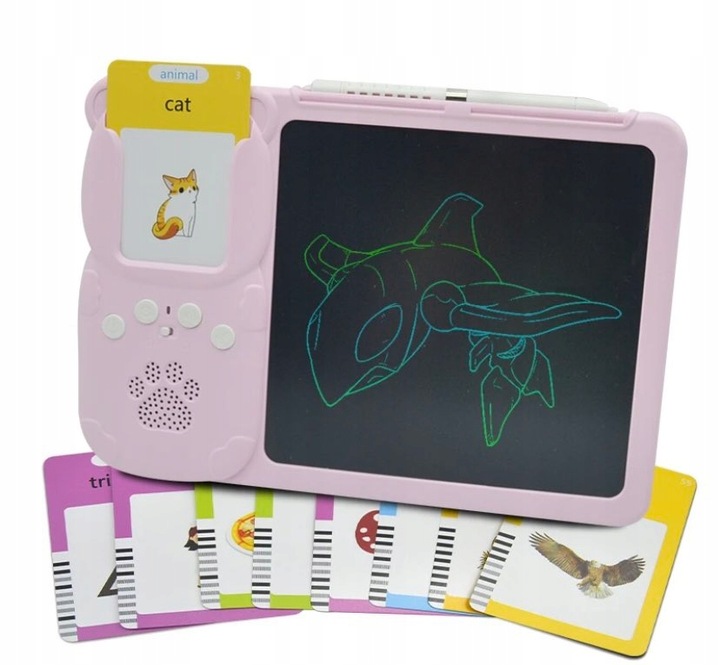 CZYTNIK KART TABLET DO NAUKI ANGIELSKIEGO SŁÓWEK 2W1 112 KART 224 SŁÓWKA