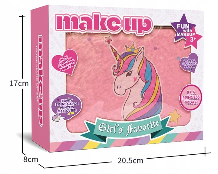 KUFEREK KOSMETYKÓW Zestaw do MAKIJAŻU I PAZNOKCI DLA DZIECI DOMOWE SPA
