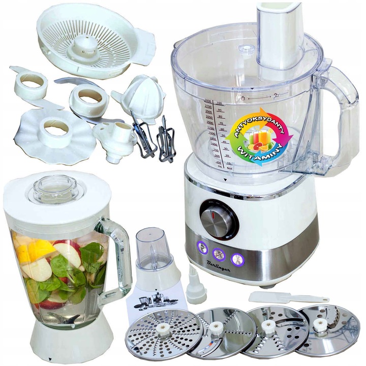 ROBOT KUCHENNY BERLINGER BLENDER MŁYNEK SZATKOWNICA TARKA MALAKSER MIKSER