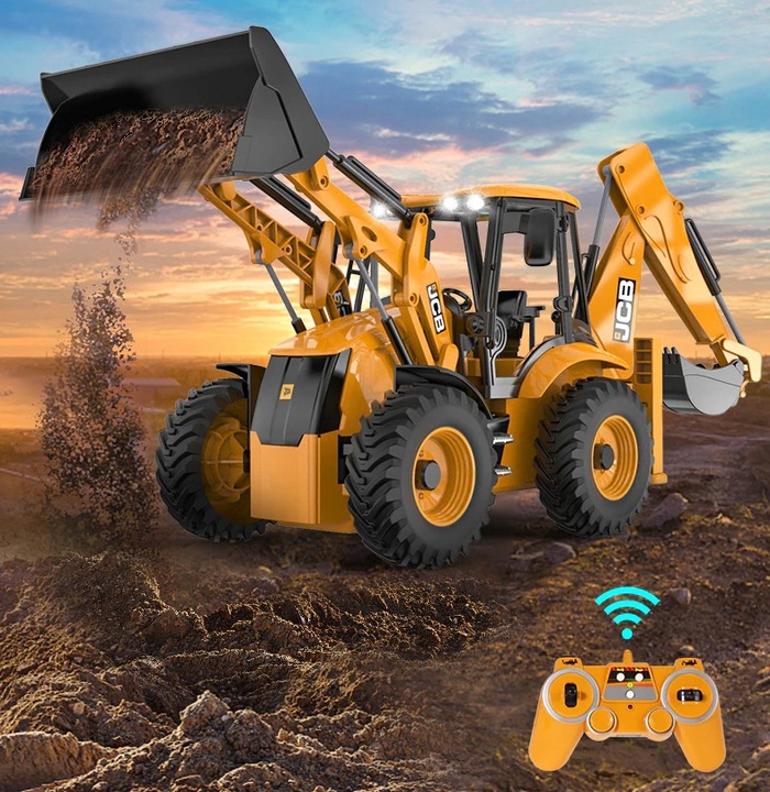 KOPARKA ŁADOWARKA RC Zdalnie Sterowana JCB +PILOT