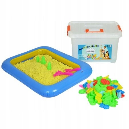 PIASEK KINETYCZNY 3kg FOREMKI + BASEN PIASKOWNICA