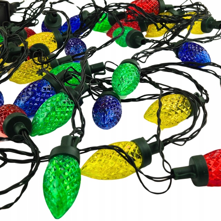 Światełka tradycyjne kolorowe szyszki LED Lampki choinkowe retro PRL EMOS