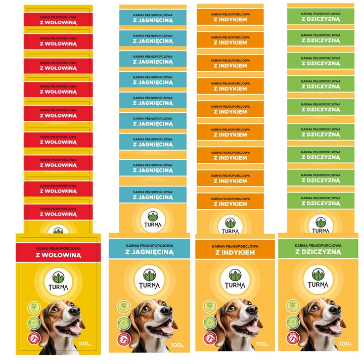 KARMA MOKRA SASZETKA SASZETKI DLA PSA PSÓW TURNA MIX 4 SMAKÓW 40 x 100G