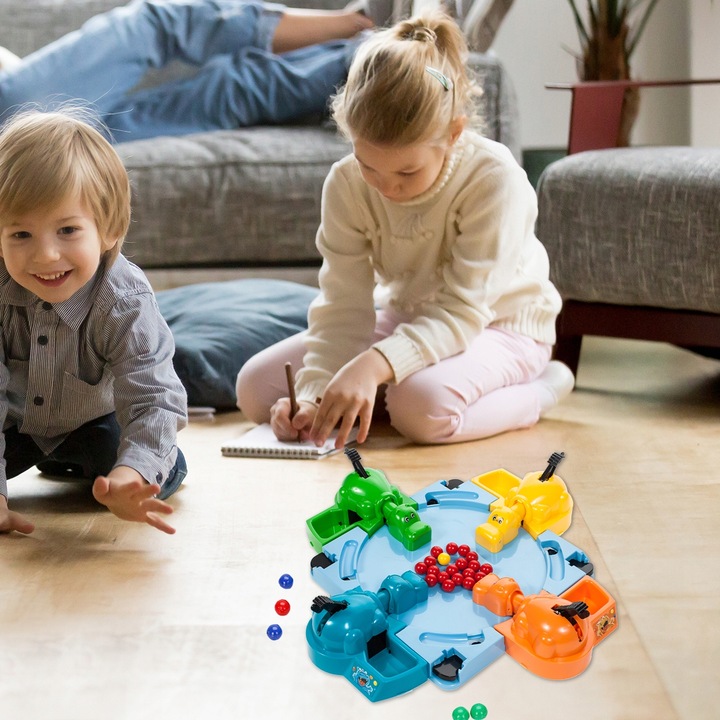 GRA ZRĘCZNOŚCIOWA DLA 4 OSÓB GŁODNE HIPCIE HIPOPOTAM DLA DZIECI RODZINNA