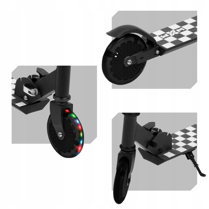 Hulajnoga składana SKIPO Chess koła LED 120 mm