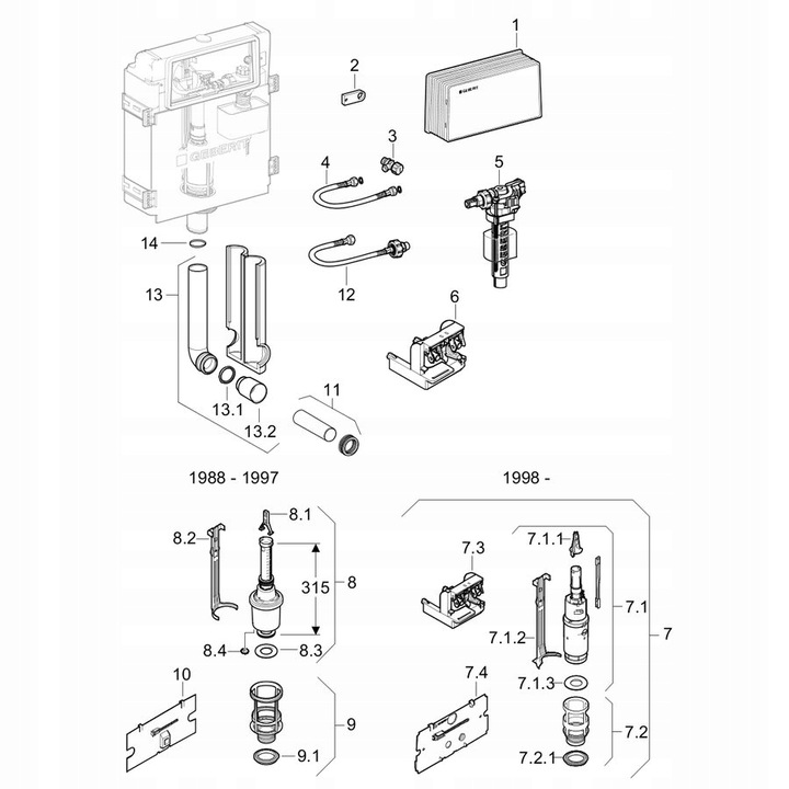 Zawór spustowy dwudzielny Geberit Twico 240.501.00.1