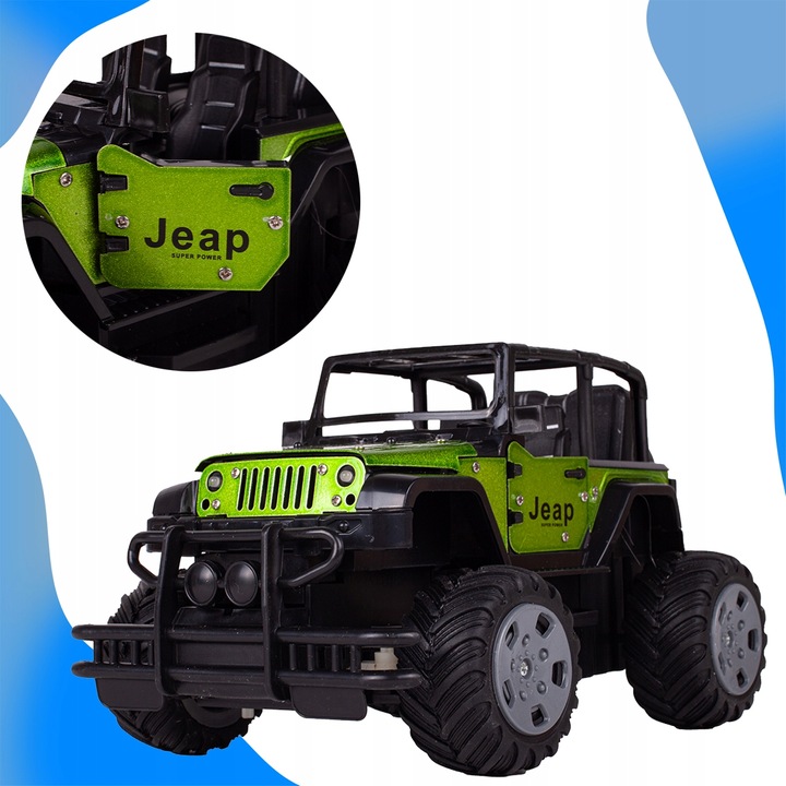 SAMOCHÓD AUTO TERENOWE JEEP RC 1:20 METALOWE ZDALNIE STEROWANE DLA CHŁOPCA