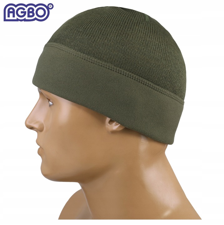 CZAPKA ZIMOWA WOJSKOWA WP WZ.420Z-MON Wełna MERINO Dwustronna Olive 54-55