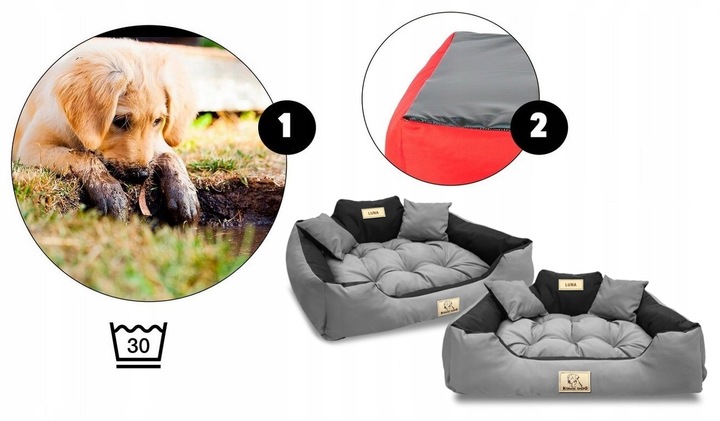 Legowisko dla Psa Kota Kanapa Kojec Z imieniem S 55x45 cm Różne kolory