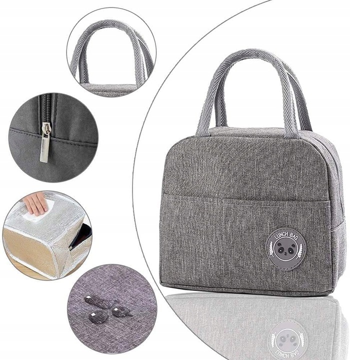 TORBA LUNCHBOX PIKNIKOWA NA ŚNIADANIE TERMICZNA IZOLACYJNA ŚNIADANIOWA