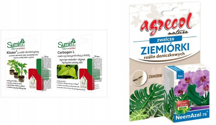 Neemazal 1x3ml Klozer & Carbogen 2x5ml oprysk preparat środek na ziemiórki
