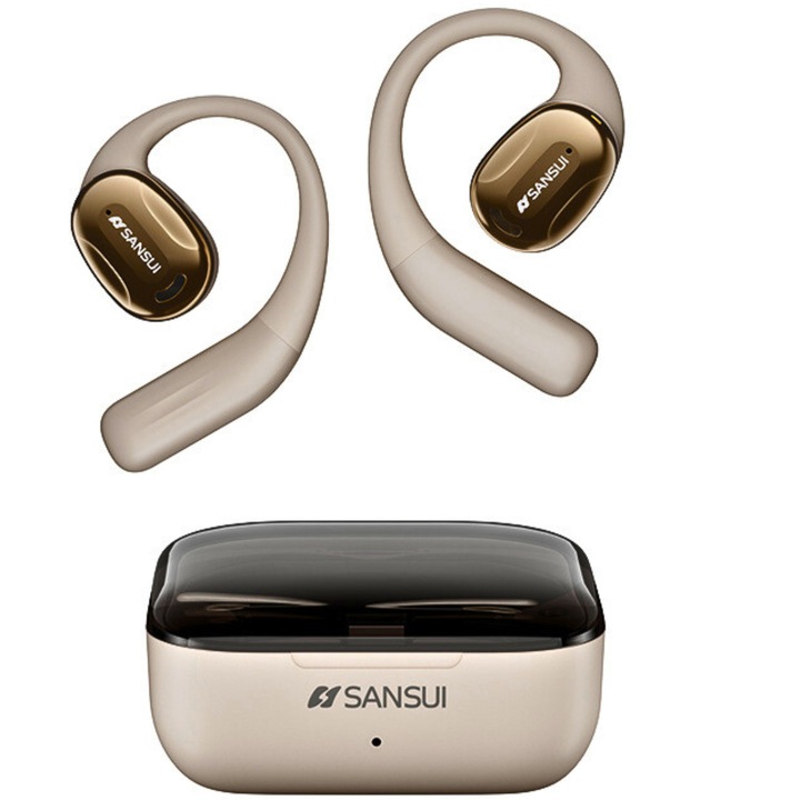 Słuchawki bezprzewodowe ZAUSZNE SANSUI W93 ENC dwa mikrofony BLUETOOTH 5.4