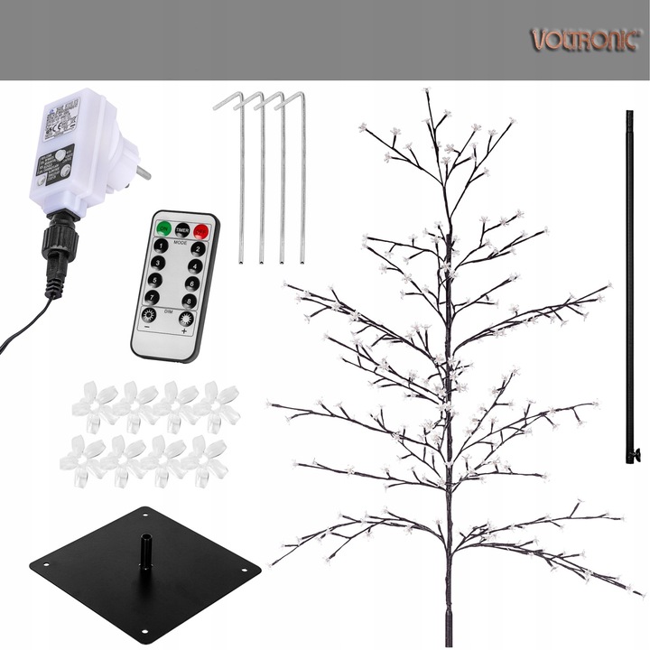 DRZEWKO ŚWIECĄCE 220 CM ŚWIĄTECZNE LAMPKI LED