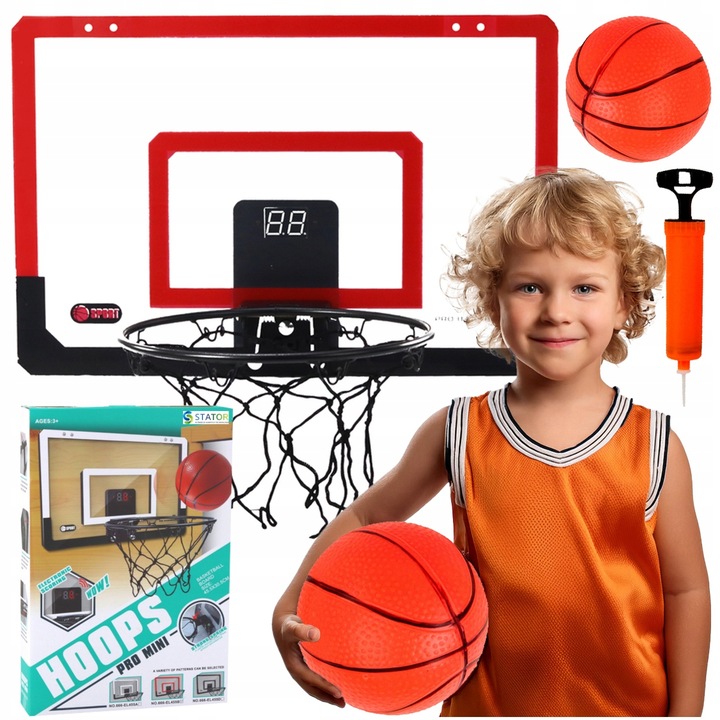 Koszykówka dla dzieci INTERAKTYWNA TABLICA LICZNIK DŹWIĘK ŚWIATŁA kosz gry