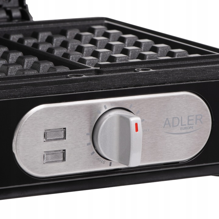 GOFROWNICA MOCNA NA 2 DUŻE CHRUPIĄCE GOFRY REGULACJĄ TEMPERATURY 2000 W