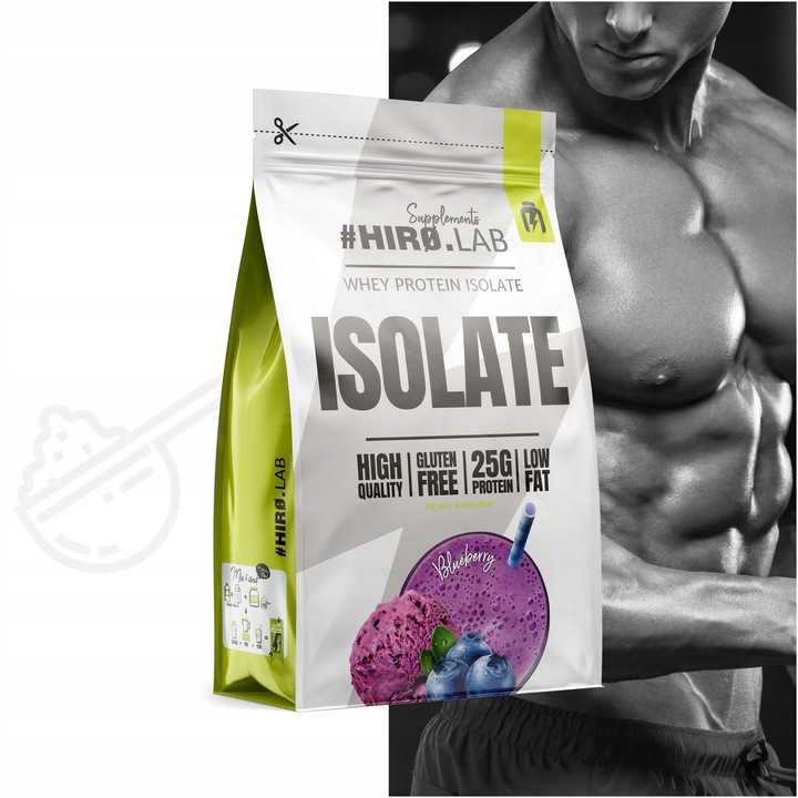Izolat Białka BIAŁKO 700 g WPI ISO Whey Protein Isolate Jagoda HIRO