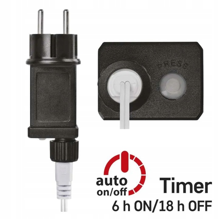 Lampki choinkowe z dużymi kulkami 4m TIMER pink