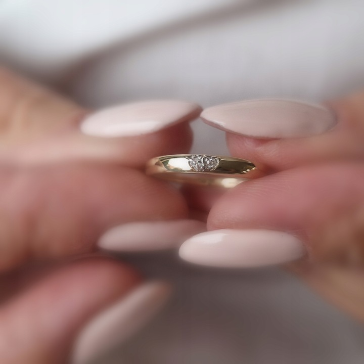 ZŁOTY PIERŚCIONEK ZARĘCZYNOWY 333 8K CYRKONIA r20