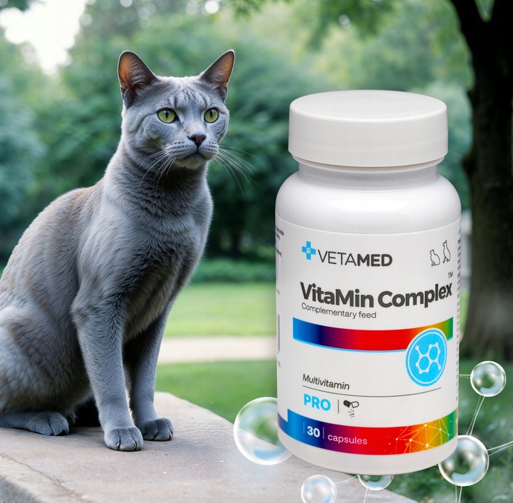 WITAMINY DLA PSA I KOTA 30 kapsułek VETAMED VitaMin Complex + GRATIS