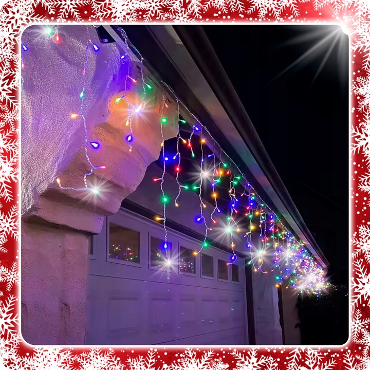 SOPLE 500 LED LAMPKI MULTIKOLOR + FLASH 23m GIRLANDA Świąteczna Kurtyna